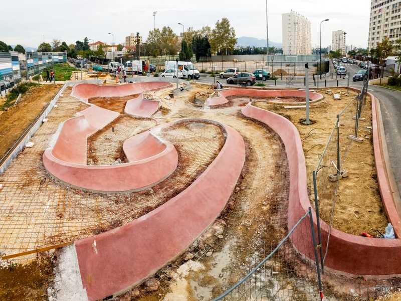 skatepark en cours de construction marseille
